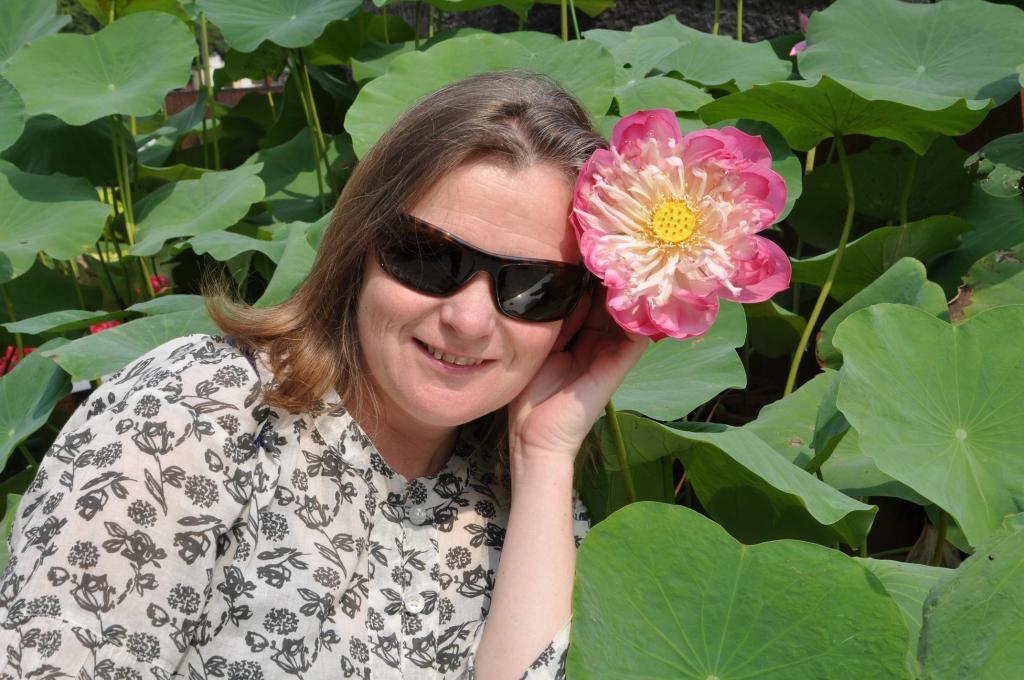 She wore a flower in her hair